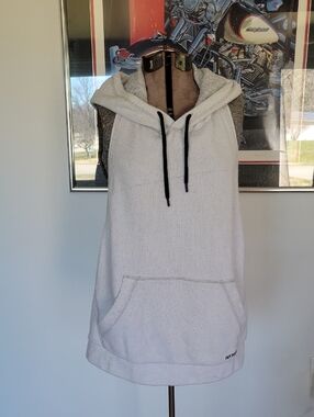 IVY PARK Backless Hoodie, Large, White/Gray